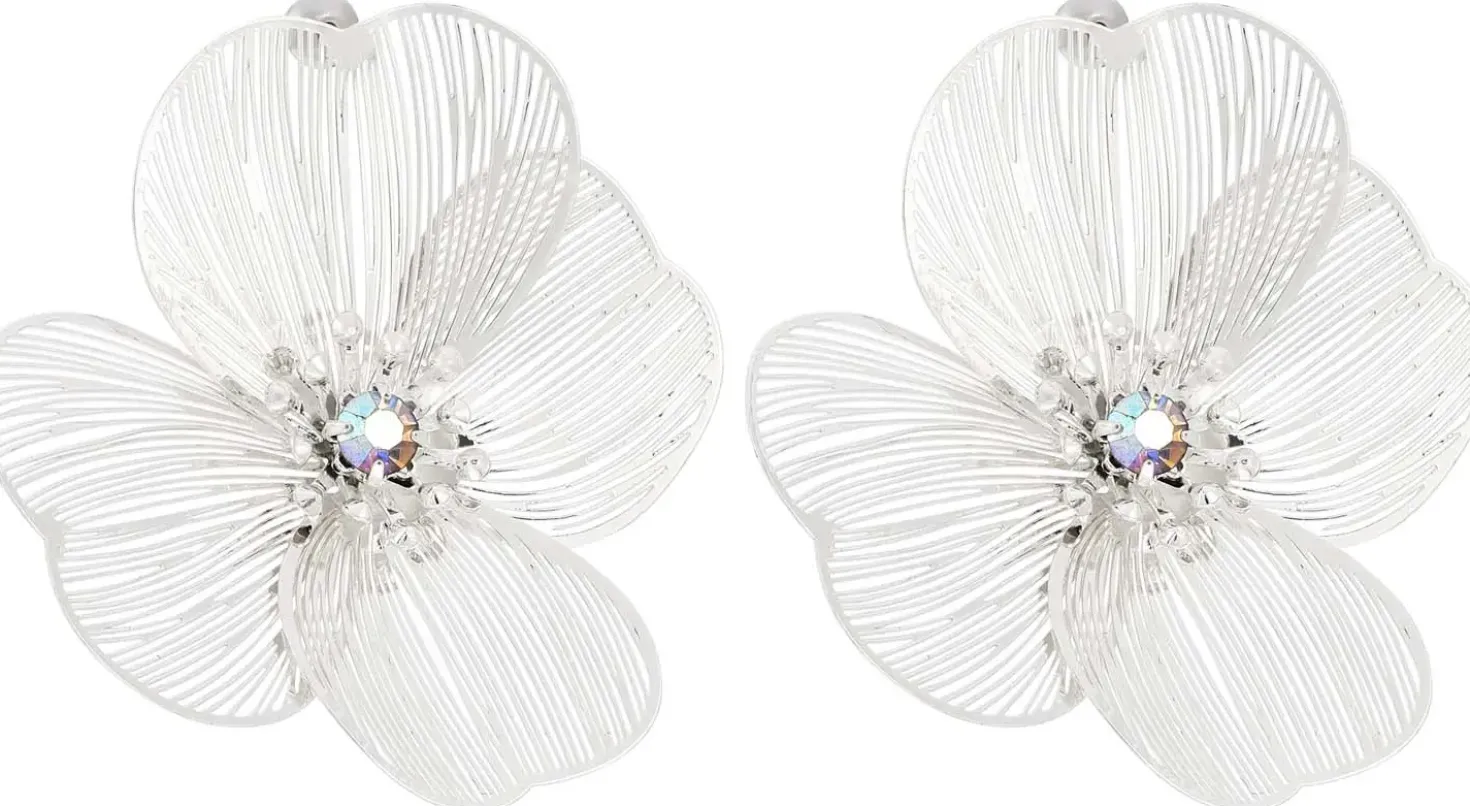 Orecchini a perno - Silver Petal