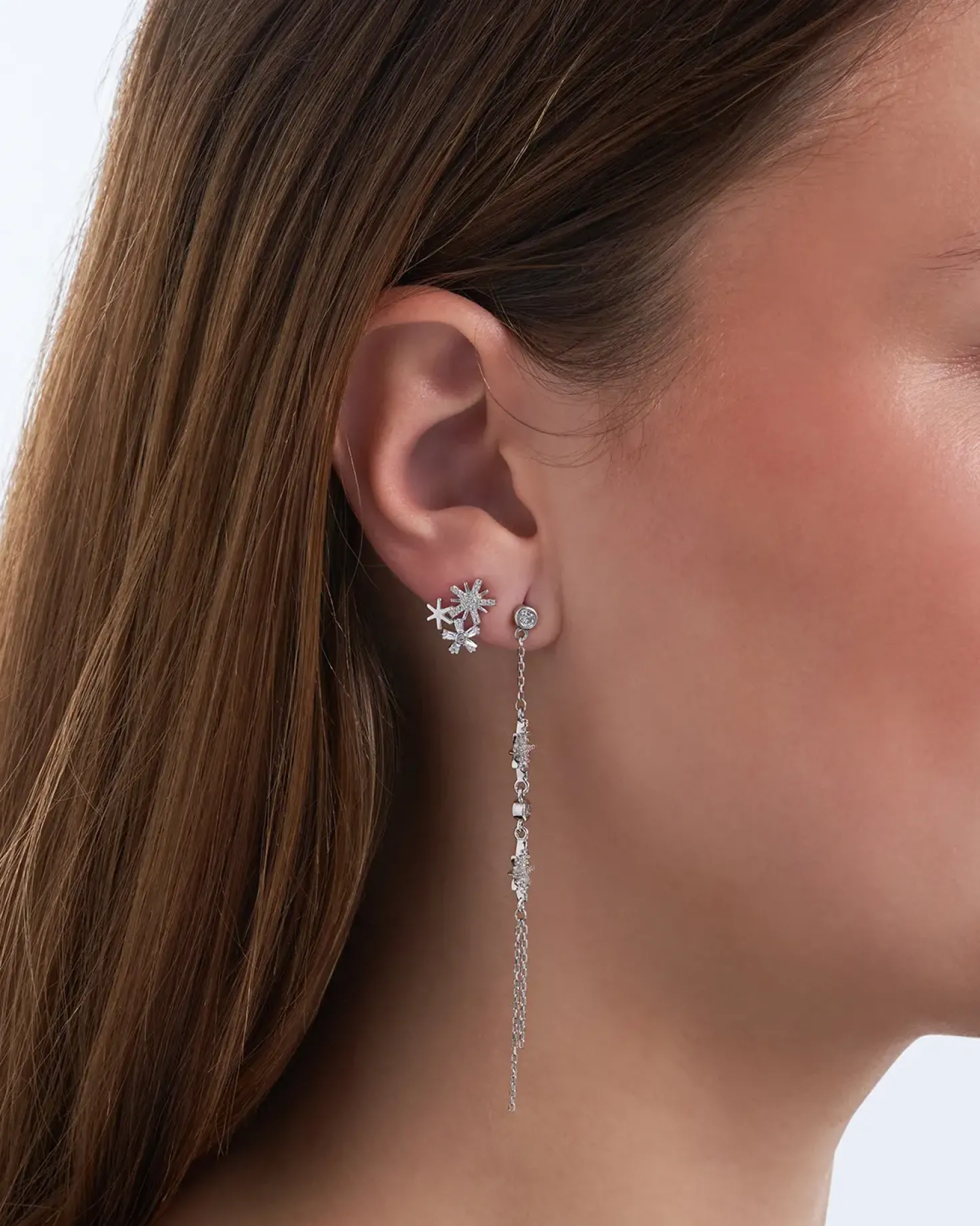 Orecchini a perno - Silver Starburst