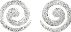 Orecchini a perno - Silvery Spiral