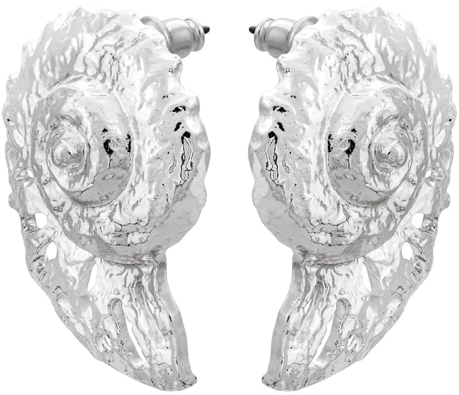 Orecchini a perno - Silver Nautilus