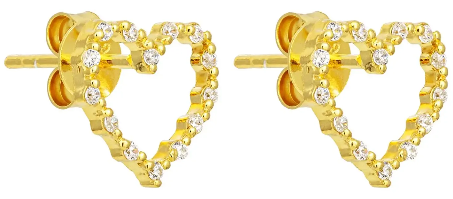 Orecchini a perno - Sparkling Hearts