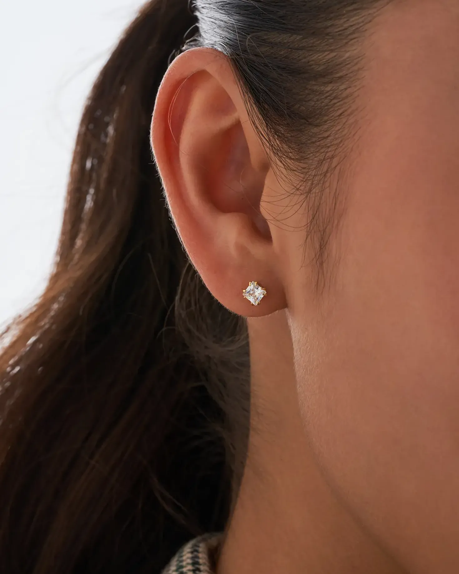 Orecchini a perno - Square Sparkle