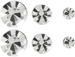 Orecchini a perno - Three Crystals
