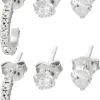 Orecchini a perno - Triple Silver