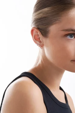 Orecchini a perno - Triple Silver