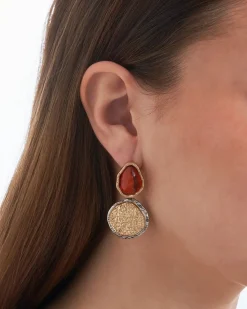 Orecchini a perno - Vintage Orange