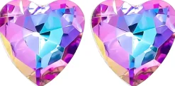 Orecchini a perno - Violet Hearts