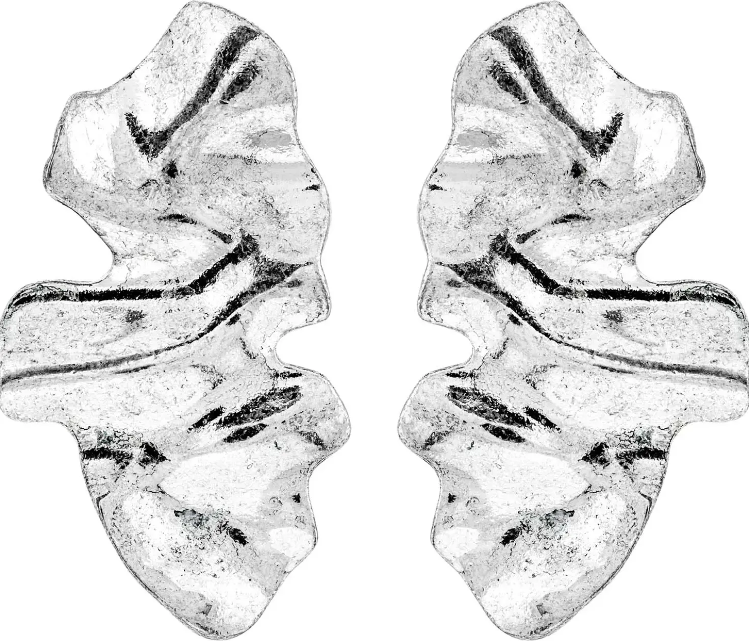 Orecchini a perno - Waved Leaf