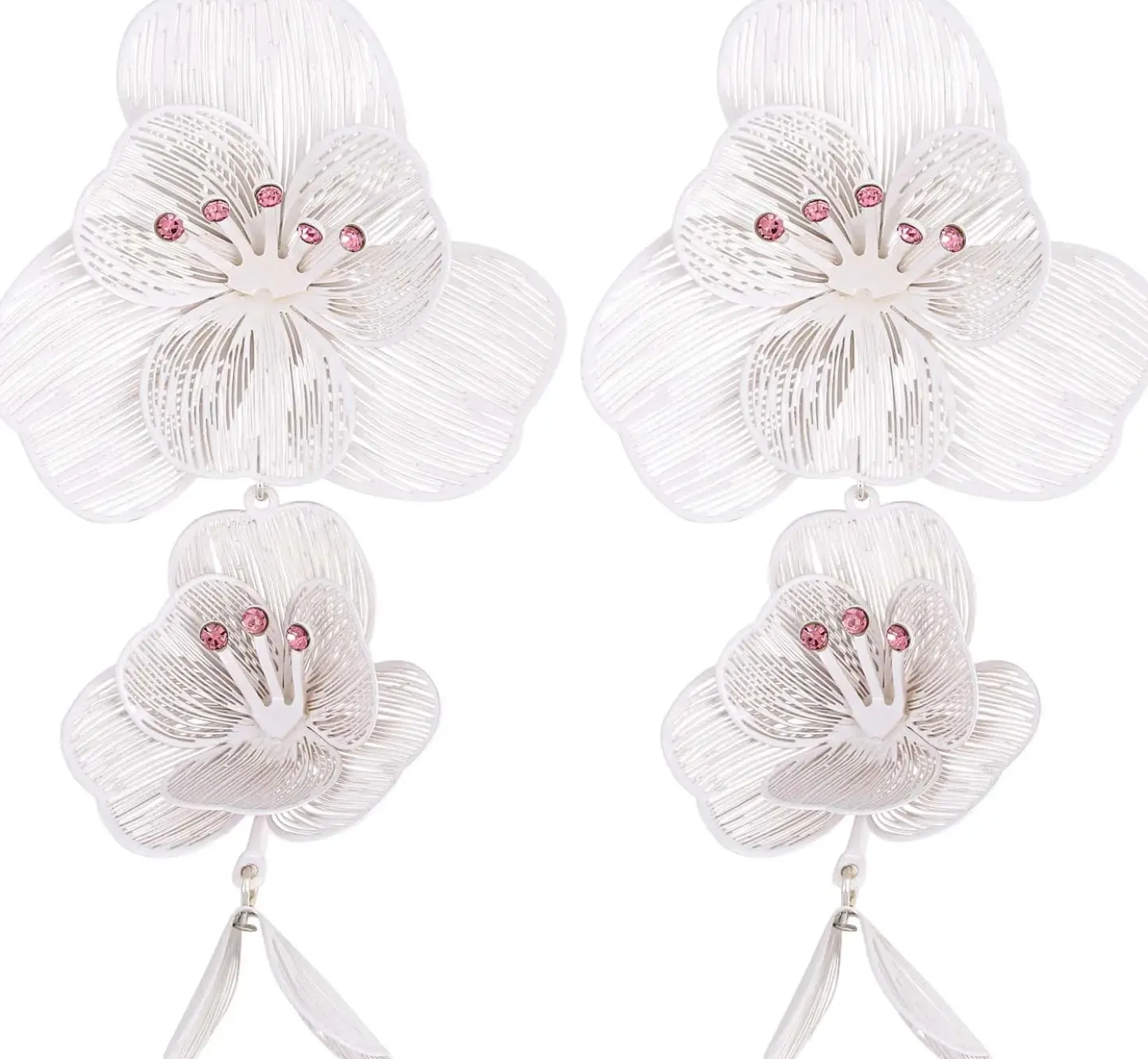 Orecchini a perno - White Extra