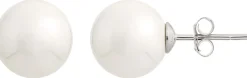 Orecchini a perno - White Nacre