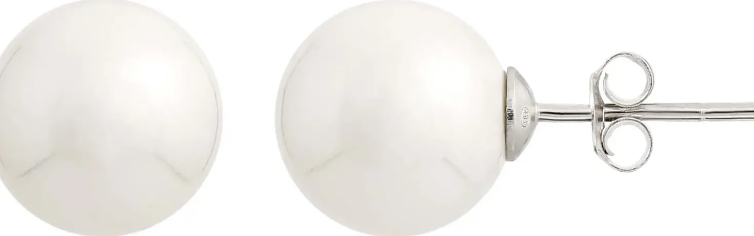 Orecchini a perno - White Nacre