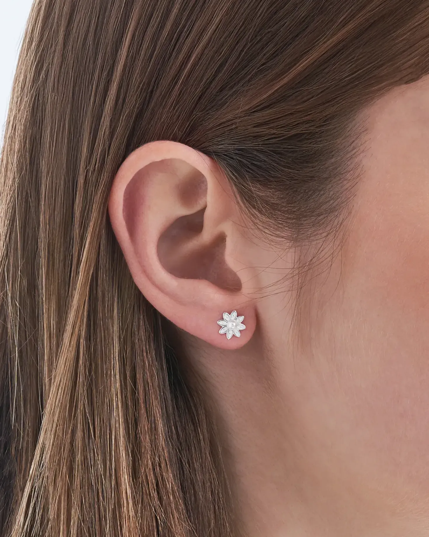 Orecchini a perno - White Blossom