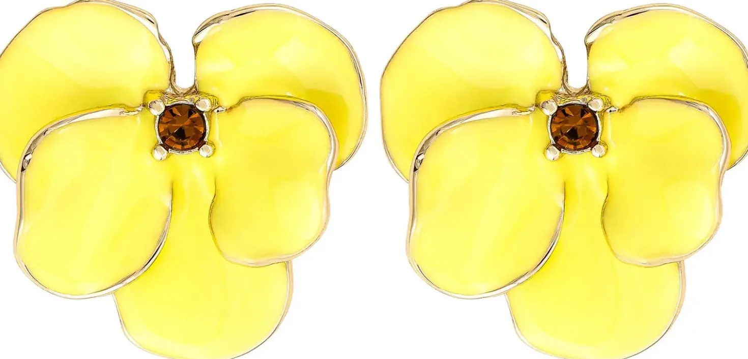 Orecchini a perno - Yellow Flower