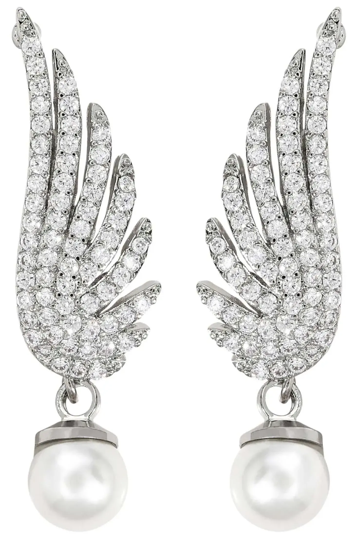 Orecchini a perno - Zirconia Wings