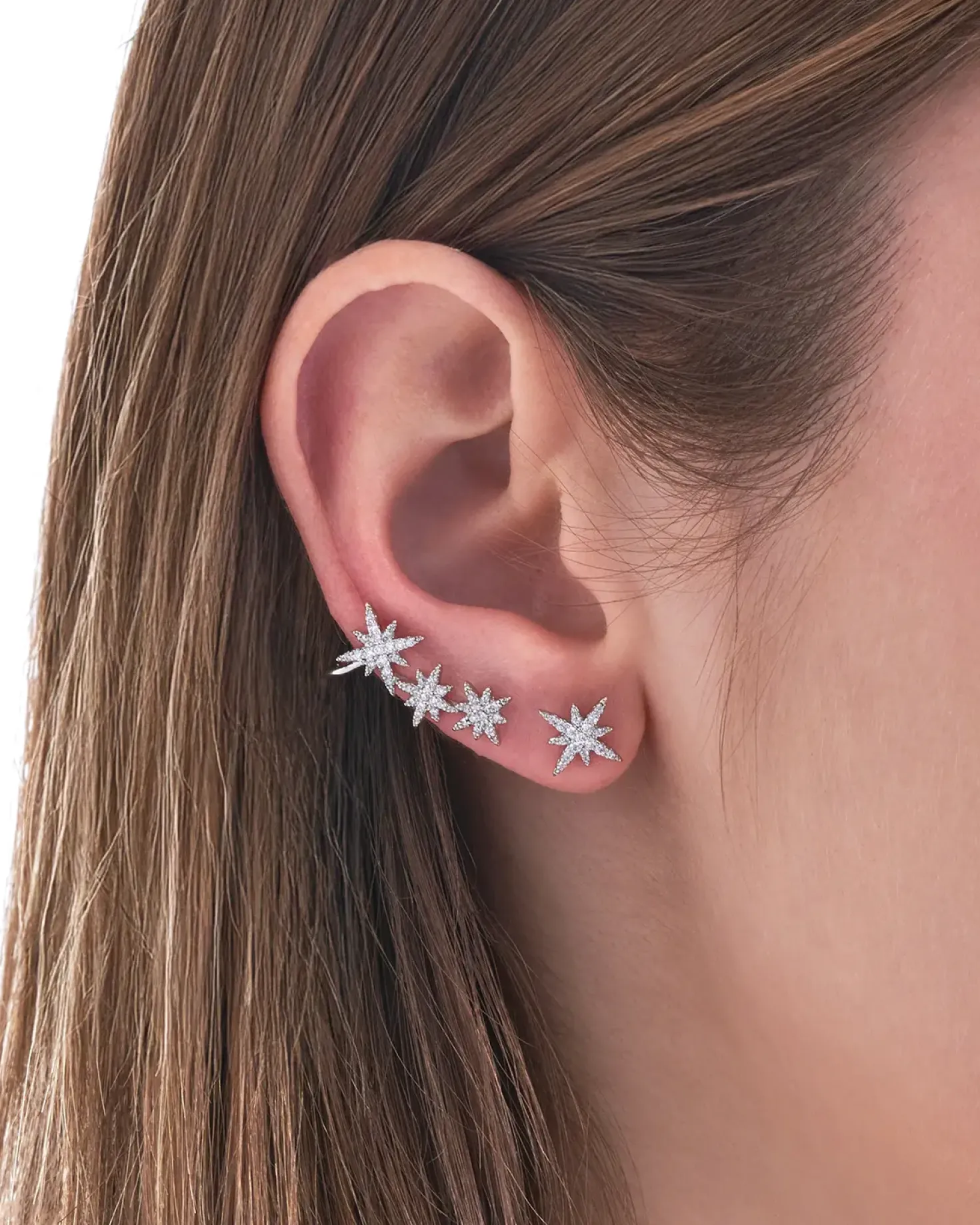 Orecchini a perno - Zirconia Stars