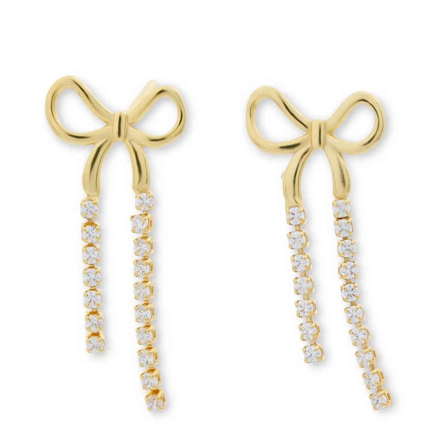 Orecchini a perno - Zirconia Bow