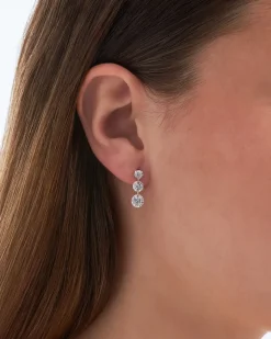 Orecchini a perno - Zirconia Circles