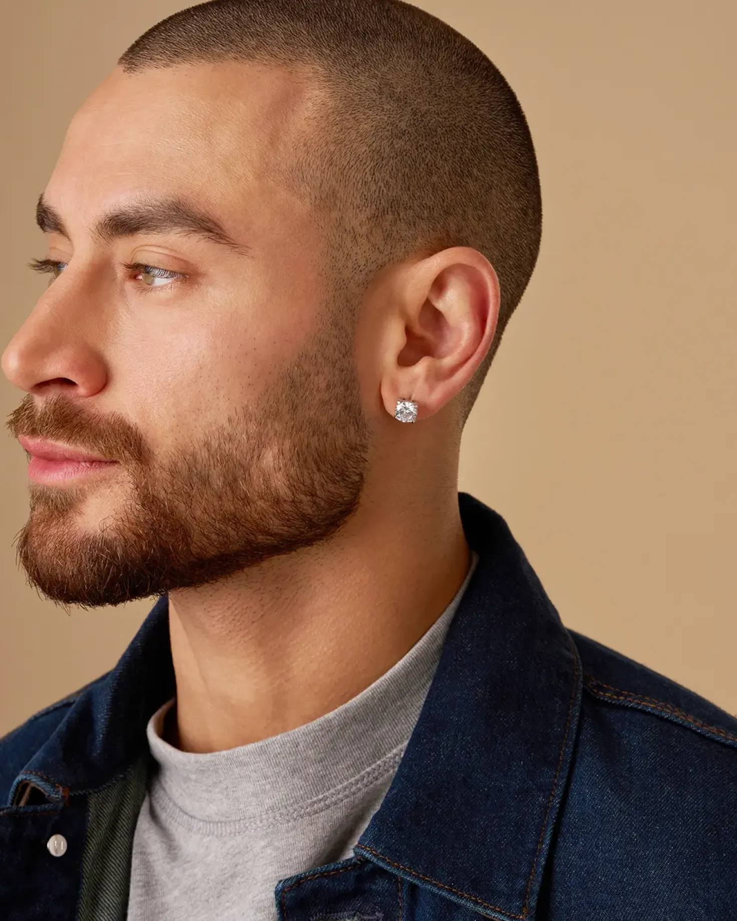 Orecchini a perno da uomo - Bold Shine