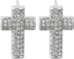 Orecchini a perno da uomo - Sparkling Cross