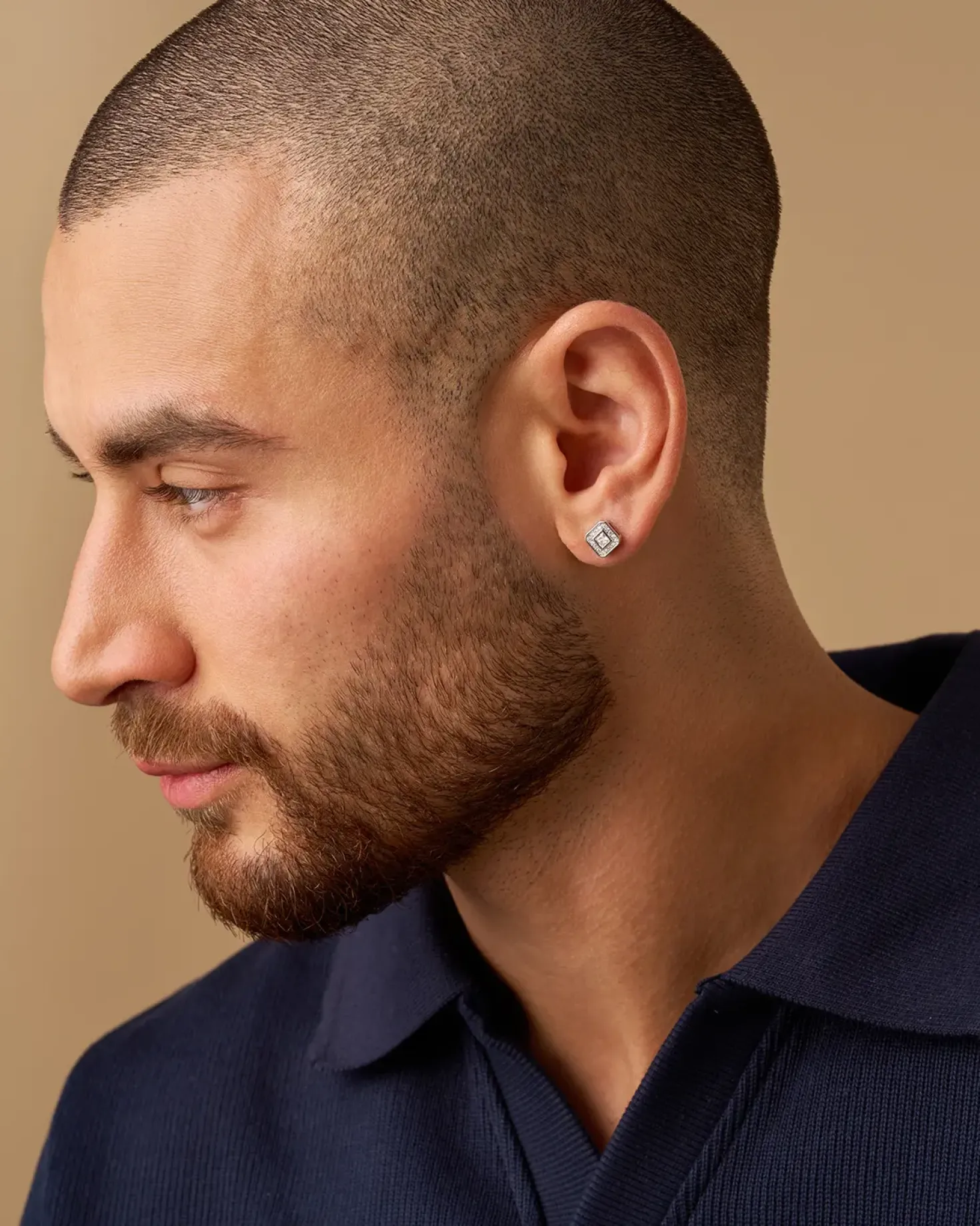 Orecchini a perno da uomo - Zirconia Shapes