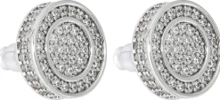 Orecchini a perno da uomo - Zirconia Circle