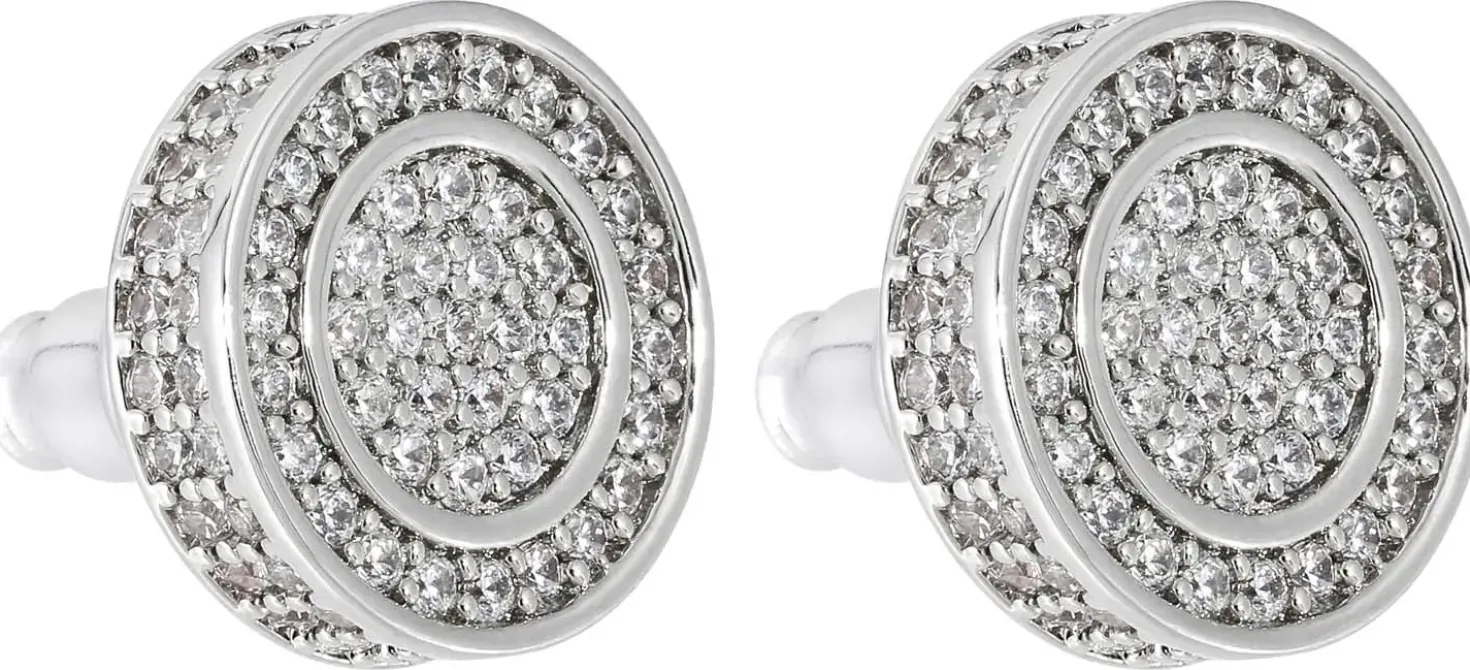 Orecchini a perno da uomo - Zirconia Circle