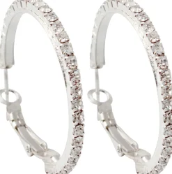 Orecchini creoli - Silver Sourrounding
