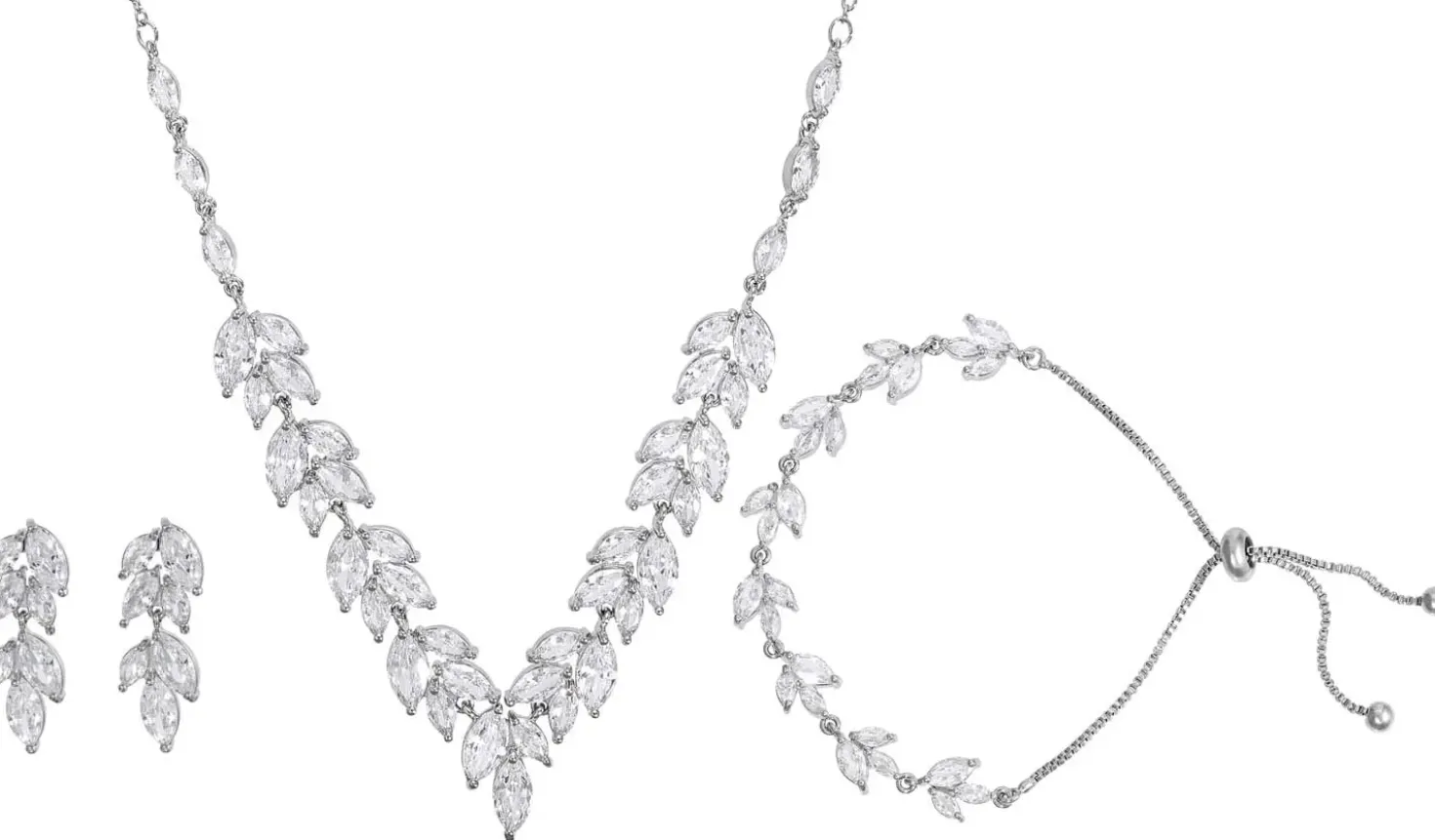 Parure di gioielli - Zirconia Leaves