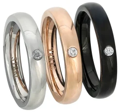 Set anelli - Shiny Steel