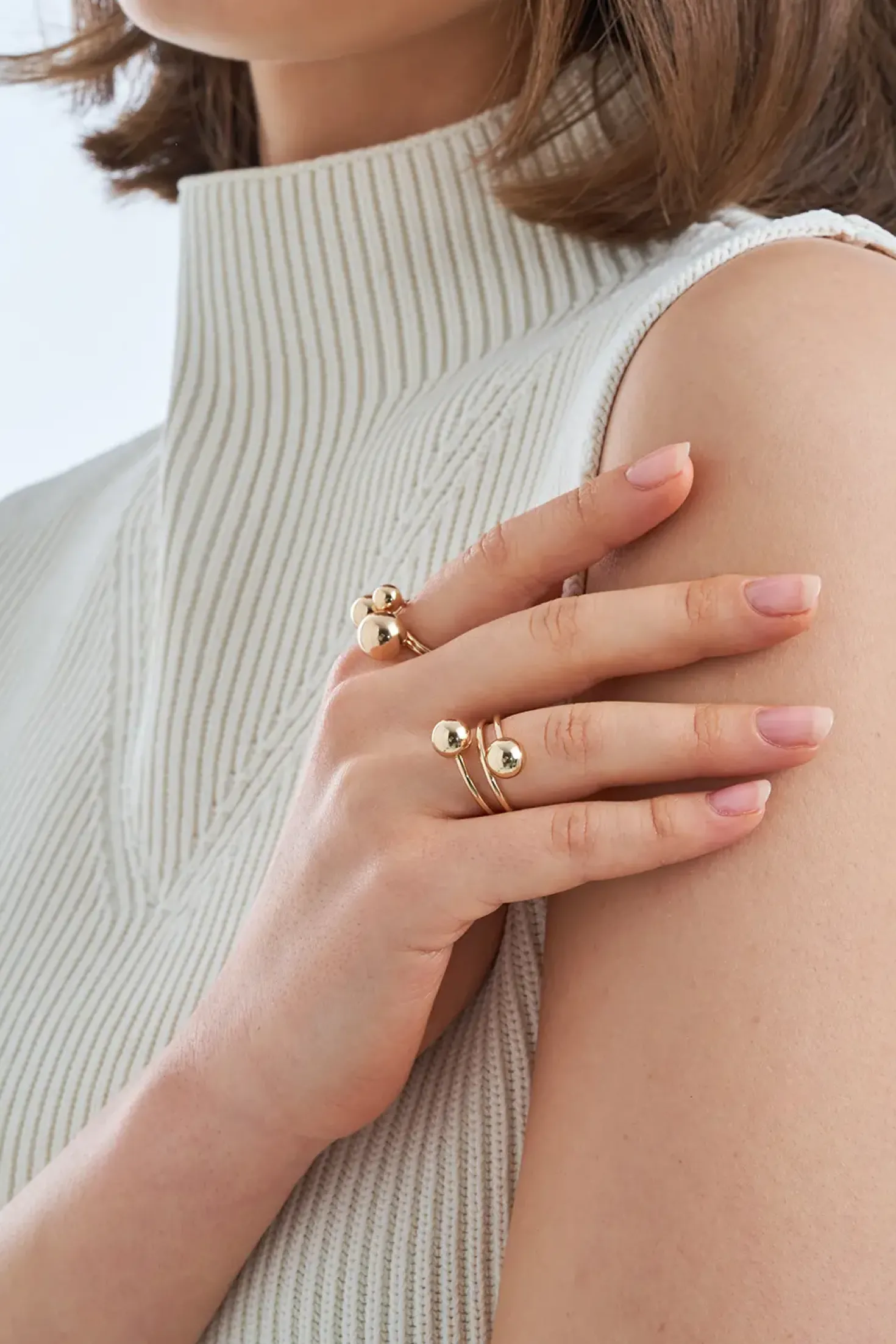 Set di anelli - Golden Beads