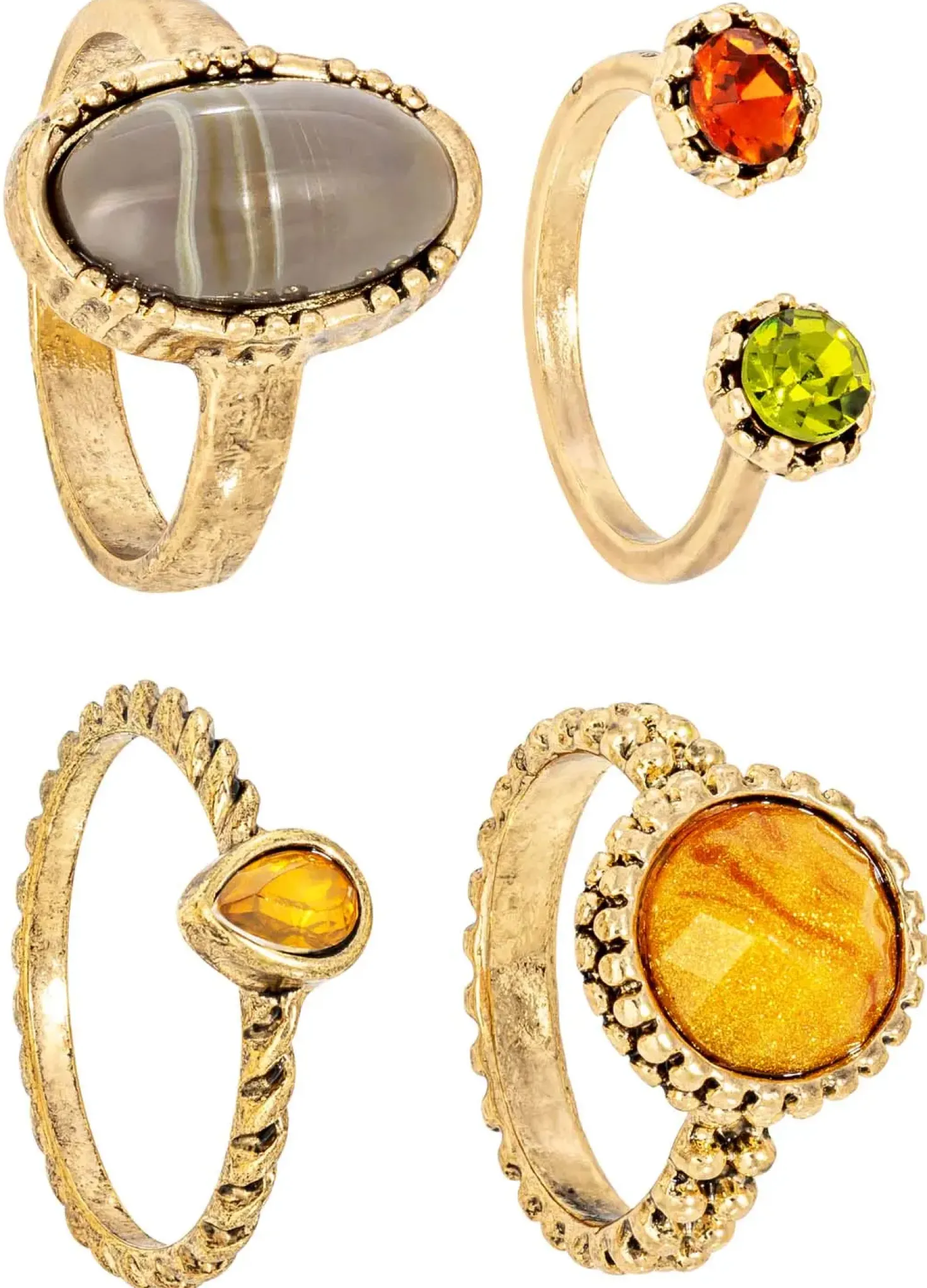 Set di anelli - Golden Glow