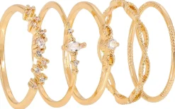 Set di anelli - Golden Sparkles