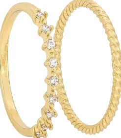 Set di anelli - Golden Zirkonia