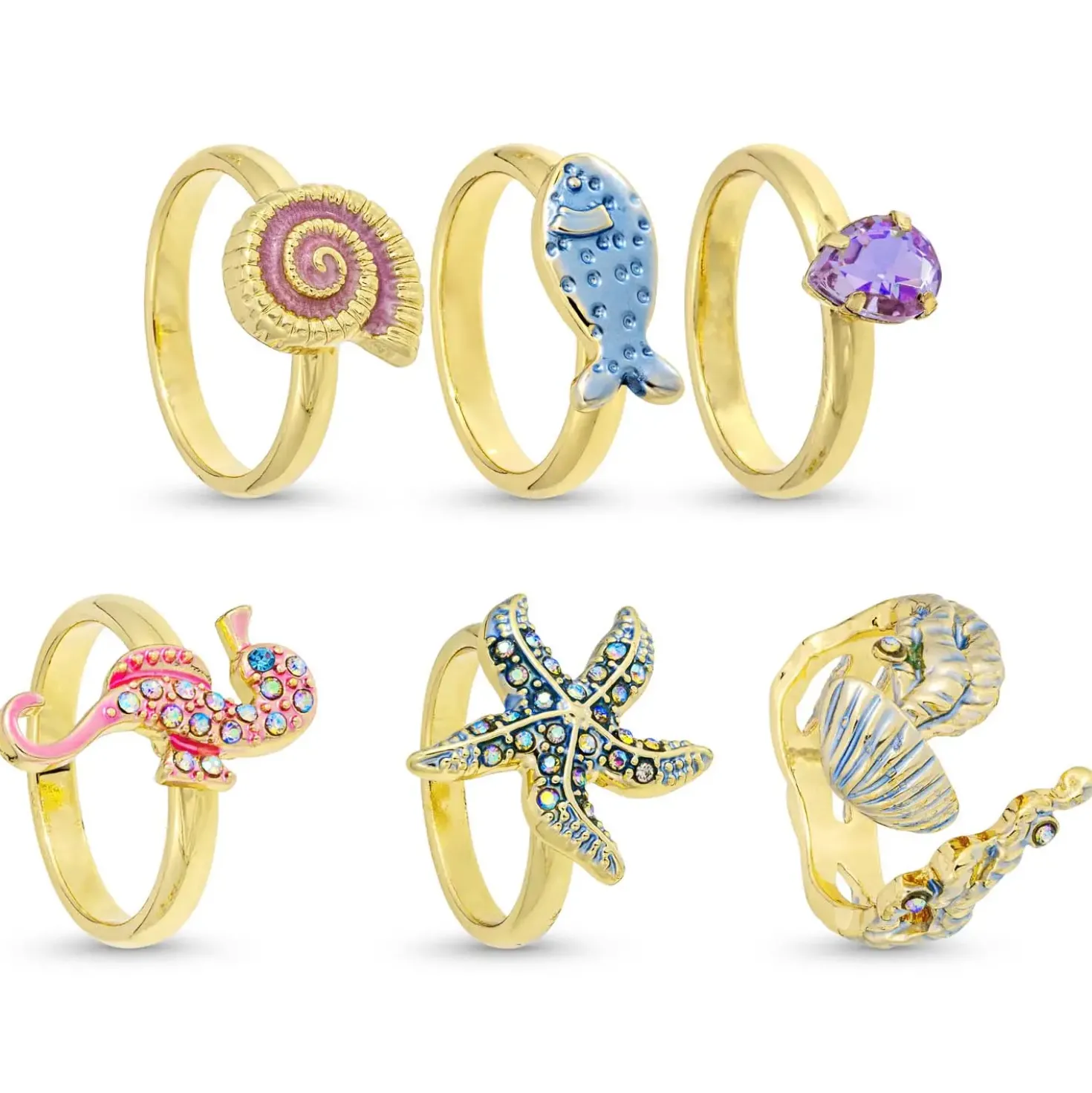 Set di anelli - Ocean Treasure