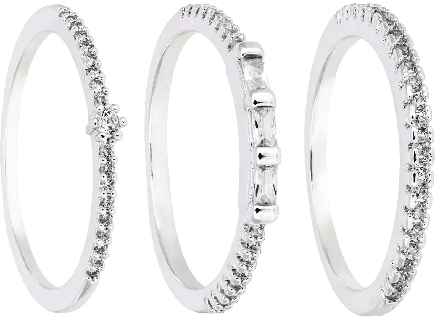 Set di anelli - Silver Elegance