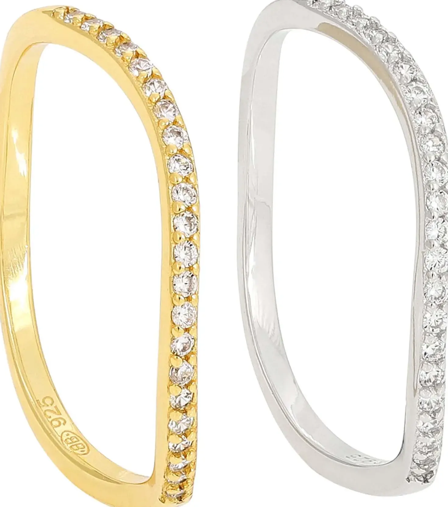 Set di anelli - Wave Duo