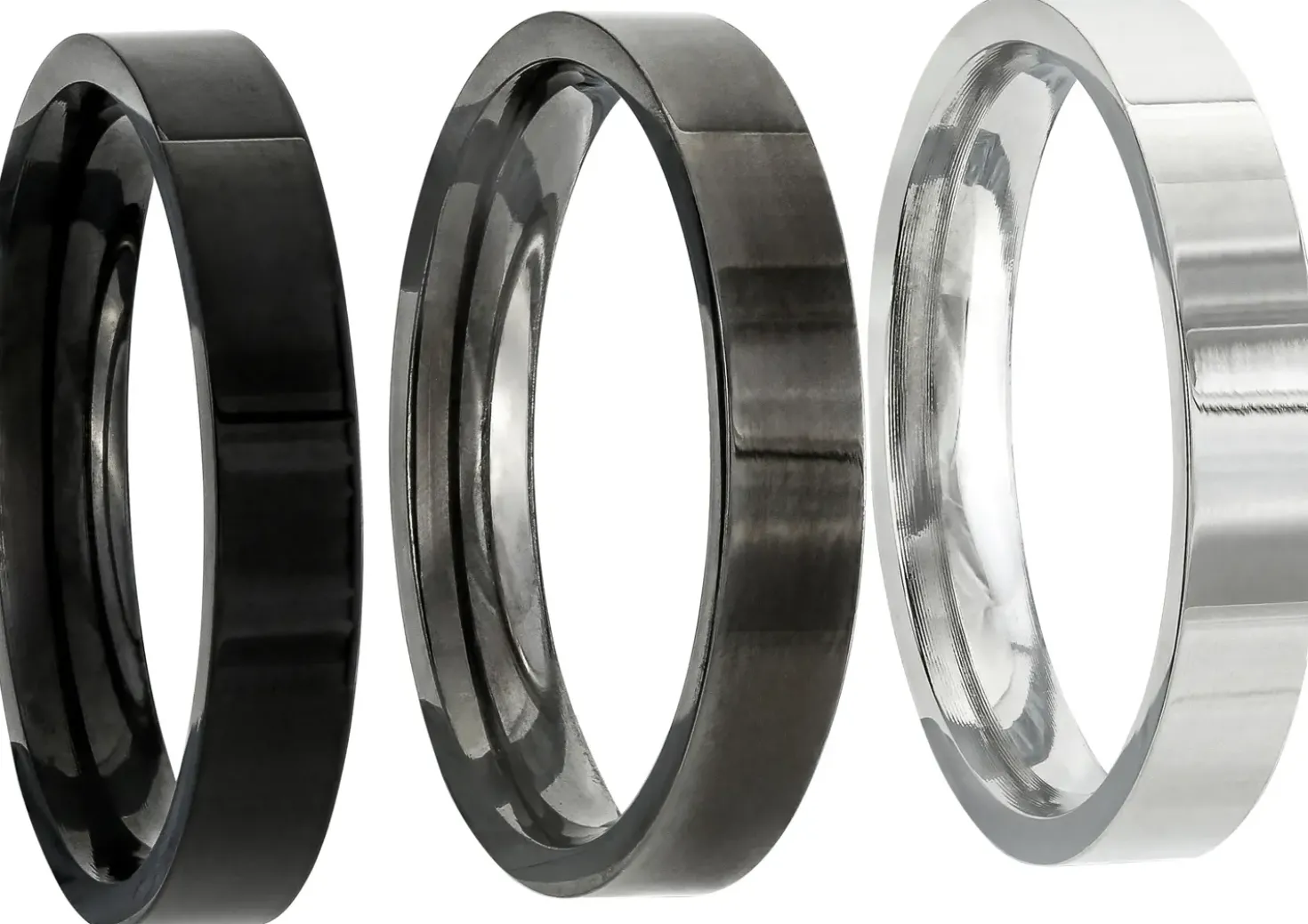Set di anelli da uomo - Silver Shadow