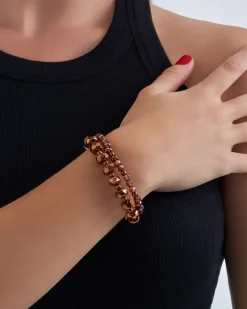 Set di braccialetti - Brown Sparkle