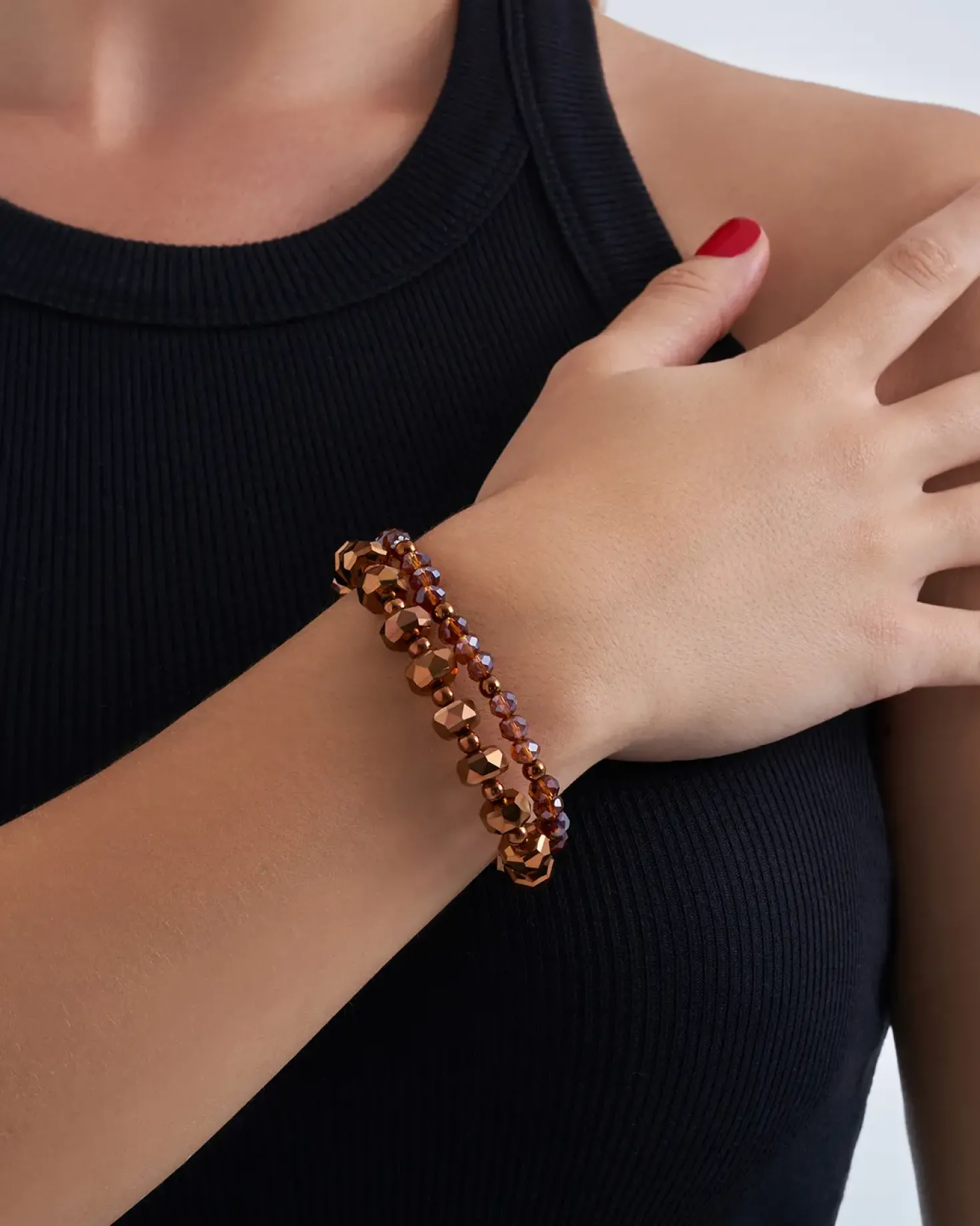 Set di braccialetti - Brown Sparkle