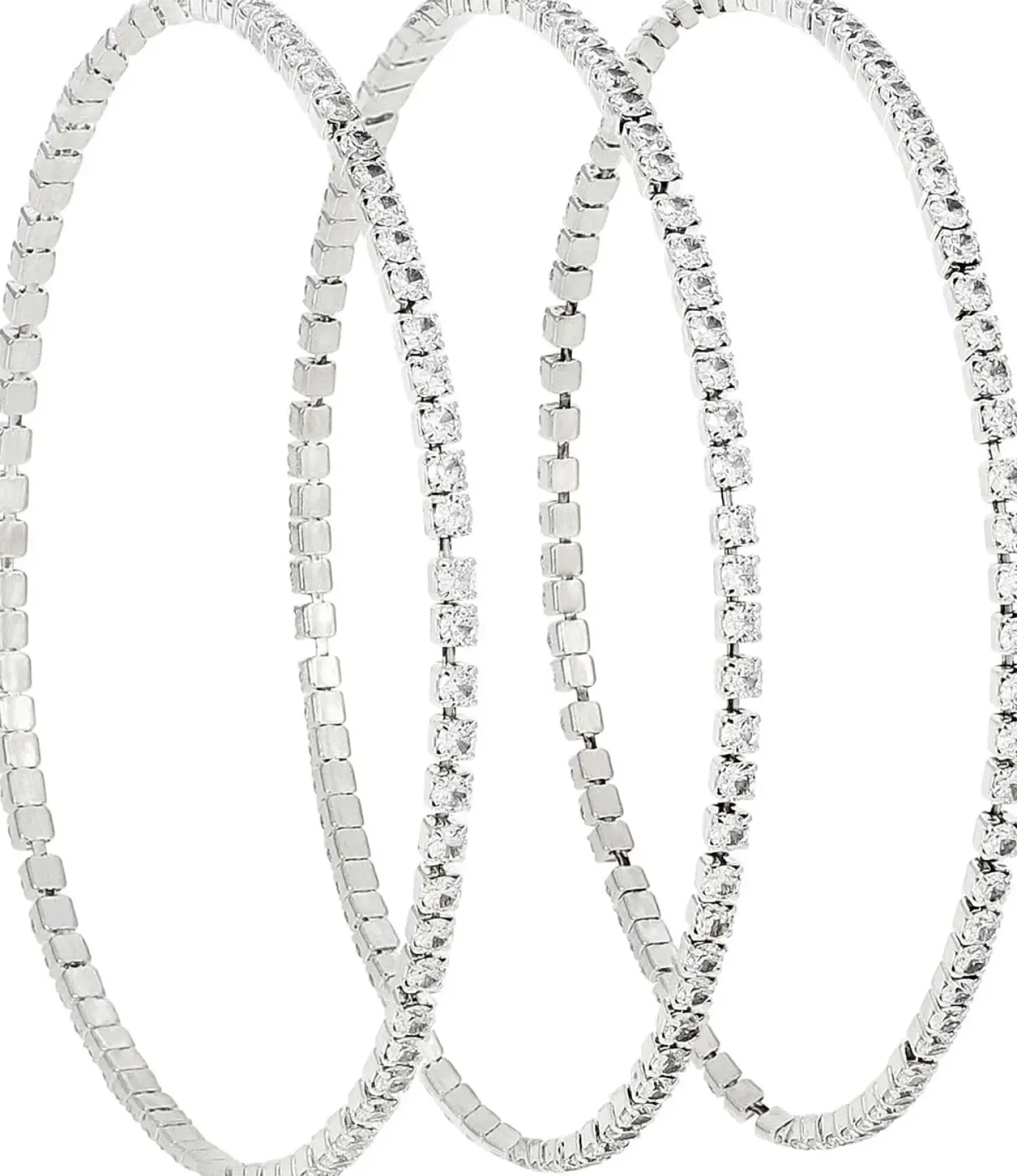 Set di braccialetti - Glossy Silver