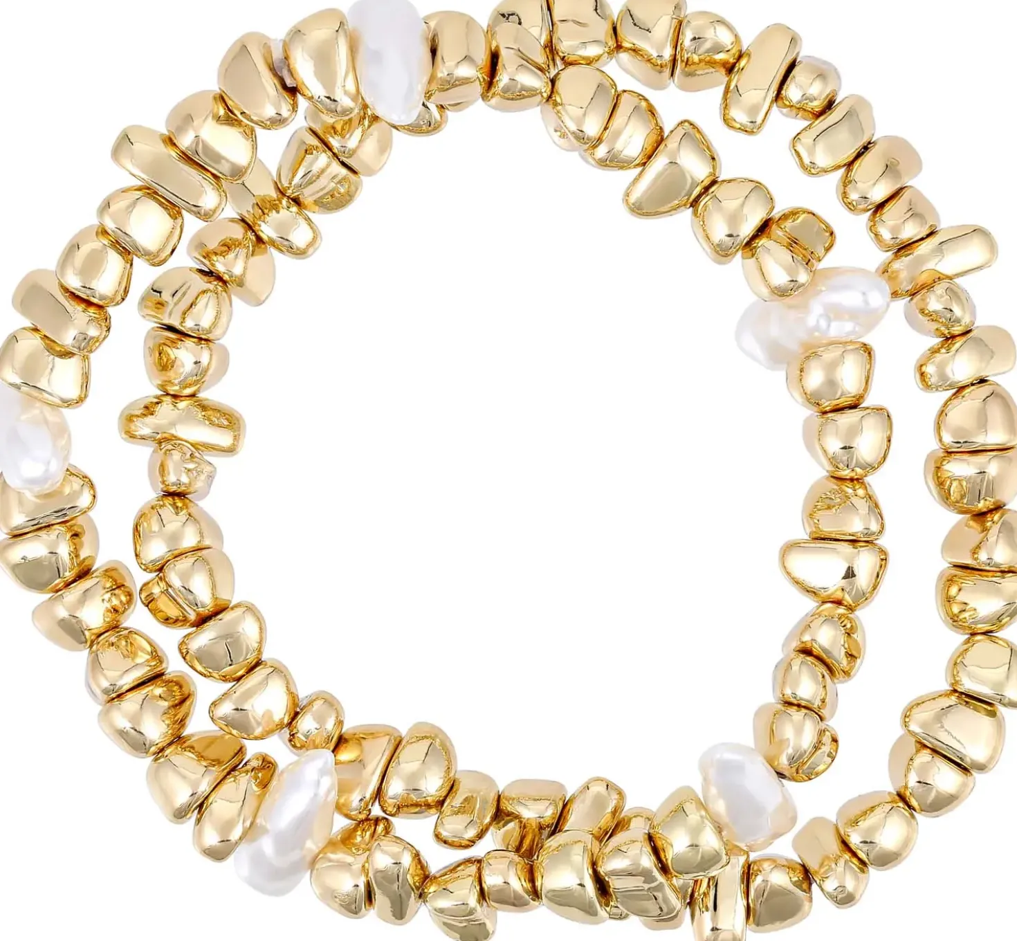 Set di braccialetti - Golden Pearls