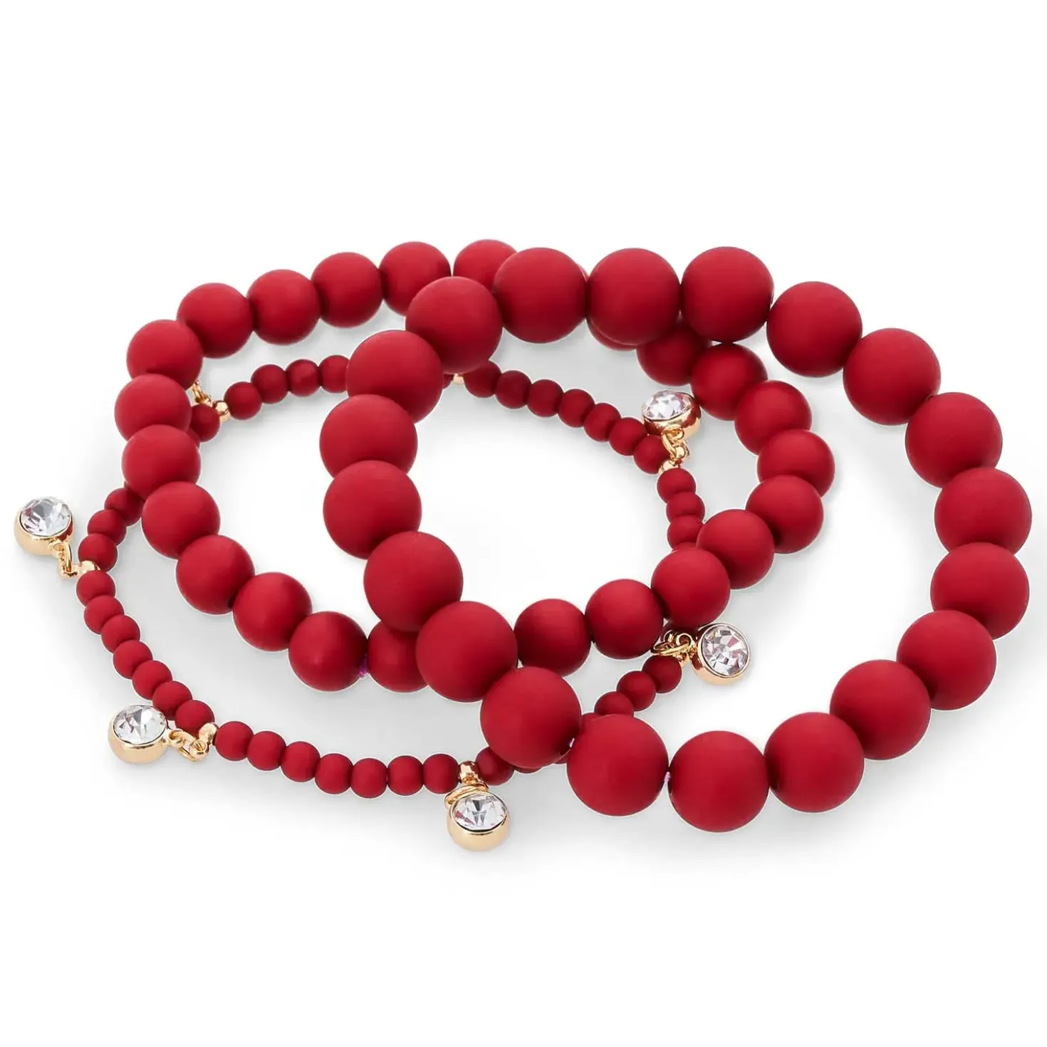 Set di braccialetti - Triple Red