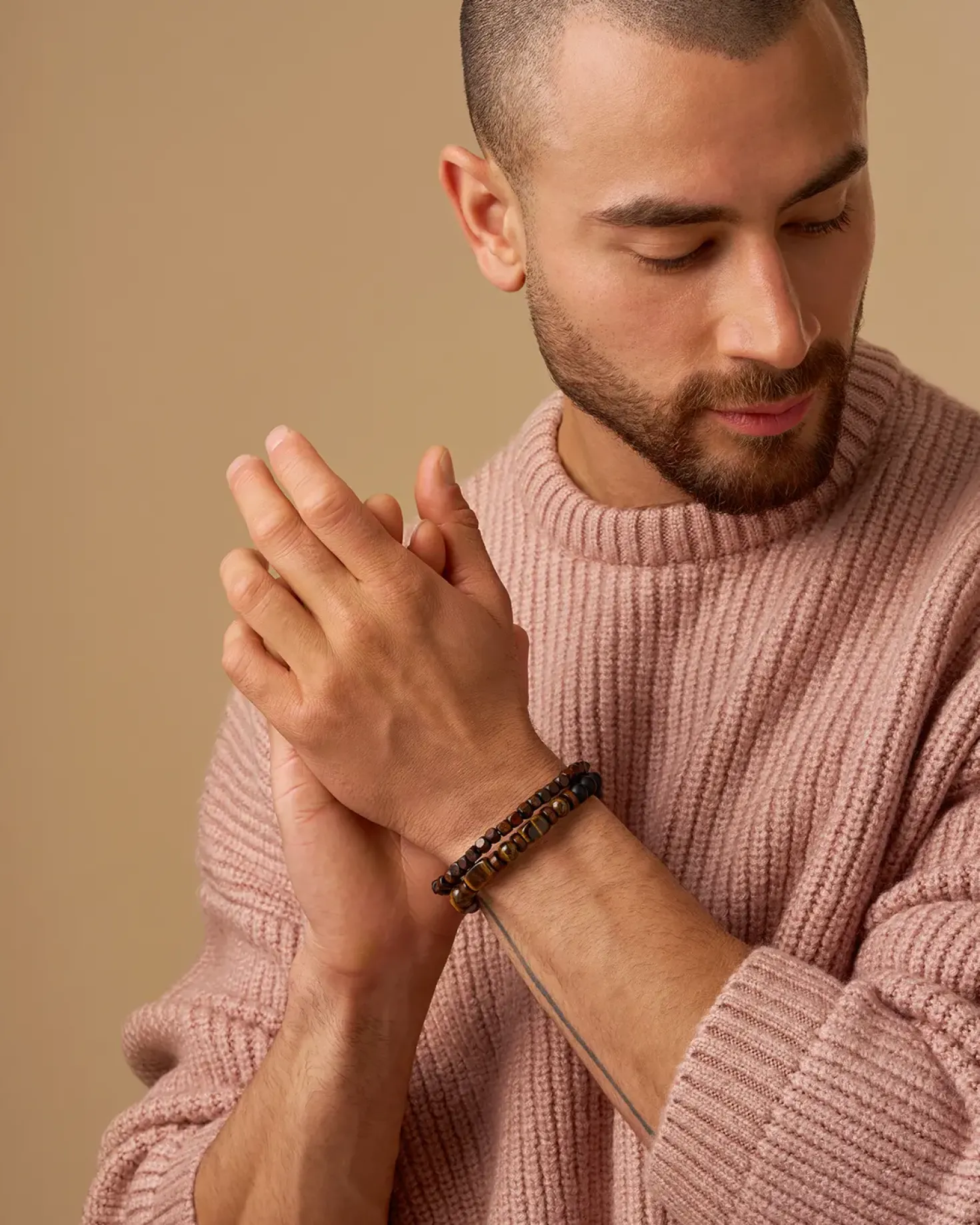 Set di braccialetti da uomo - Brown Duo