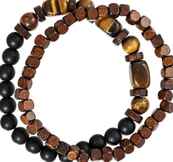 Set di braccialetti da uomo - Brown Duo