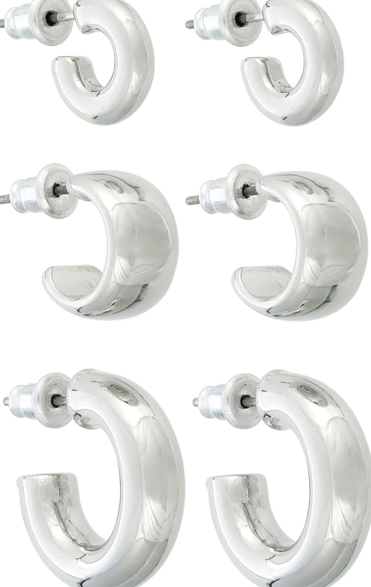 Set di creoli - Classic Silver