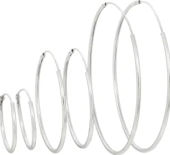 Set di creoli - Classy Silver