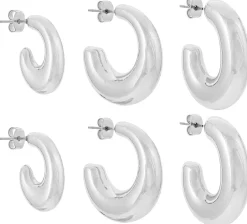 Set di creoli - Radiant Silver
