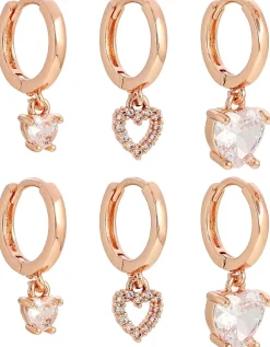 Set di creoli - Rose Hearts