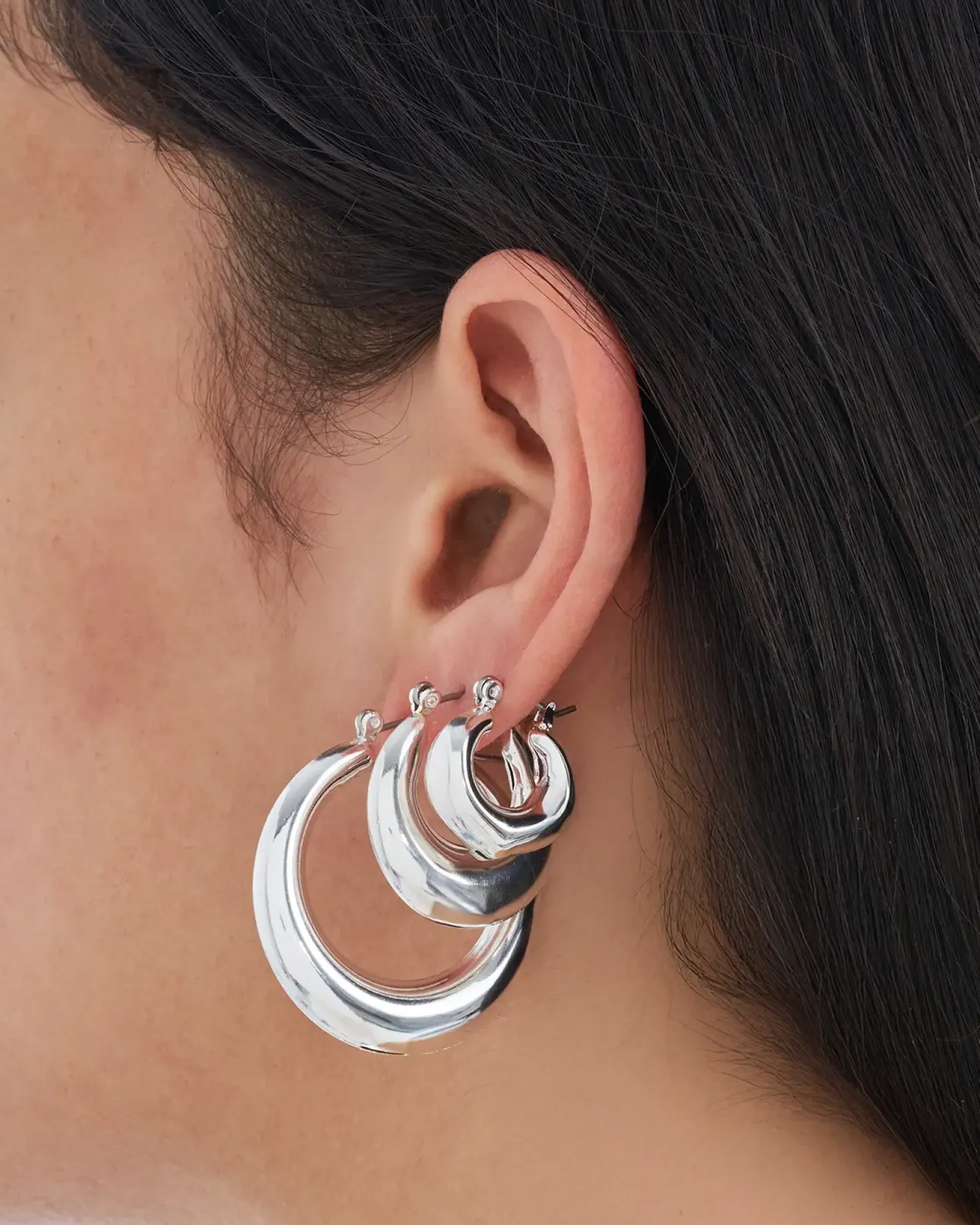 Set di creoli - Silver Trio
