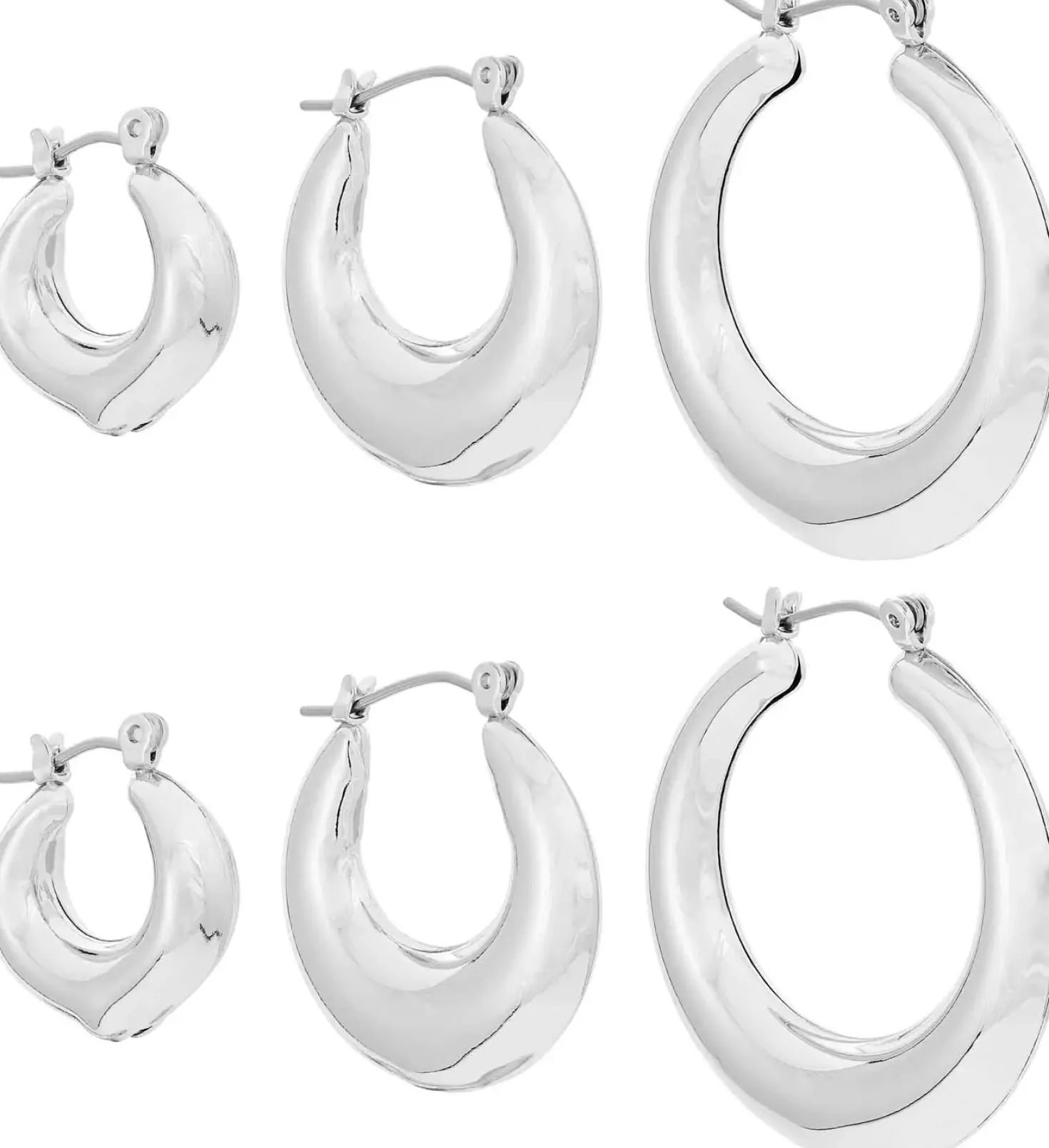 Set di creoli - Silver Trio